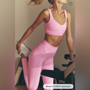 Alo Sweet Pink Heart Throb Leggings Sz Medium